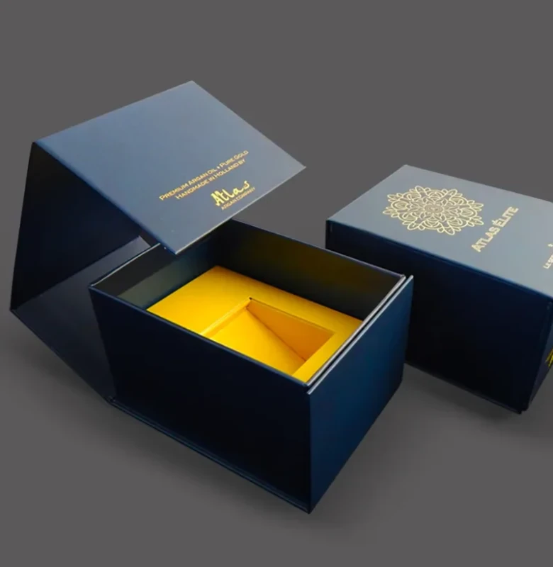 Custom Die Cut Black Rigid Gift Boxes