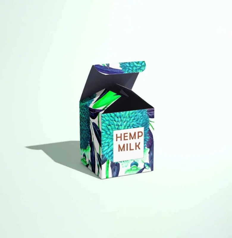 Custom Hemp Milk Packaging Boxes