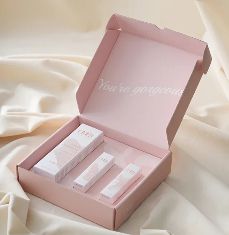 Custom Pink Mailer Packaging Boxes
