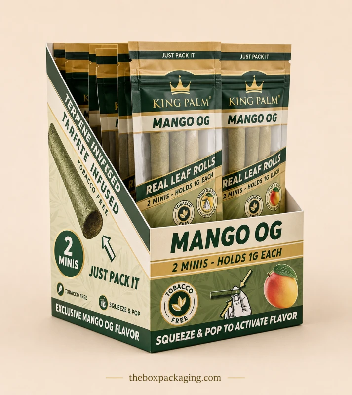 Custom Blunt Wrap Display Packaging Boxes