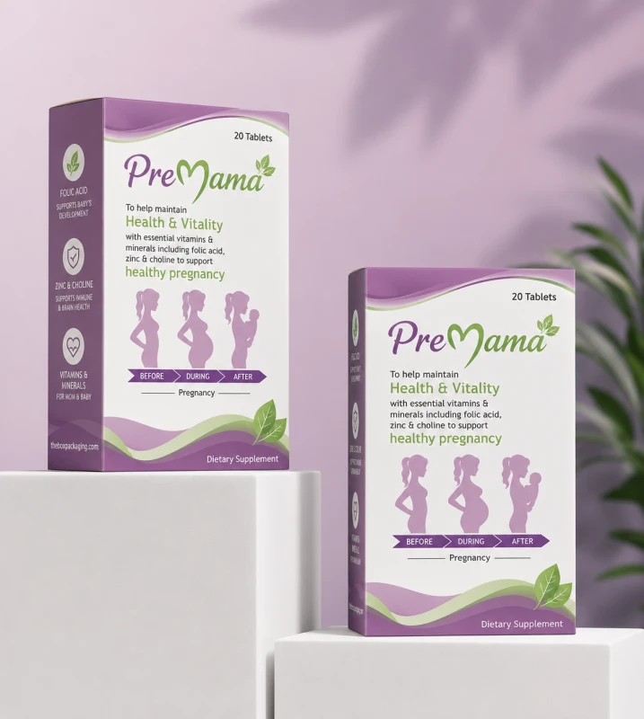 Custom Vitamins and Supplements Packaging Boxes