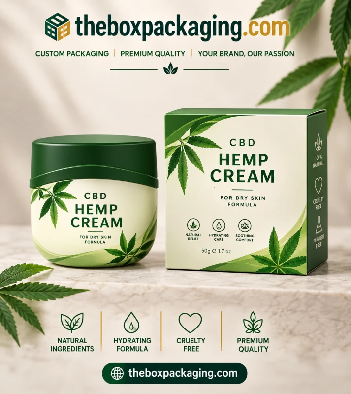 Custom Hemp Cream Packaging Boxes