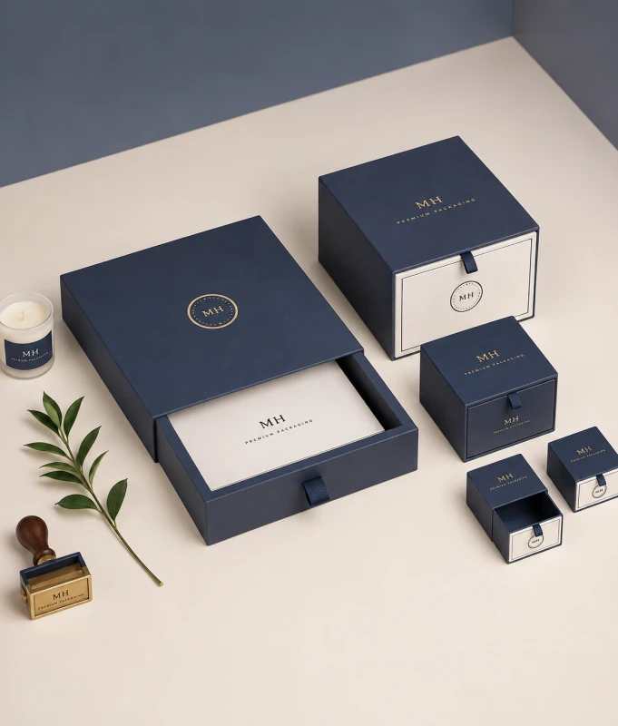 Custom Drawer Rigid Packaging Boxes
