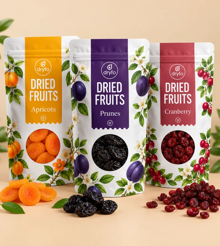 Custom Dried Fruit Mylar Bags
