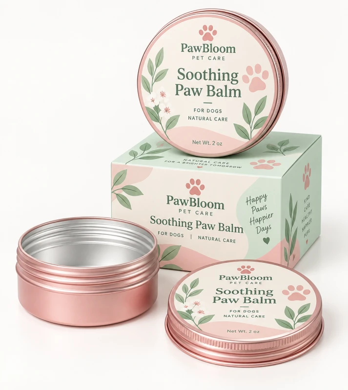 Custom Dog Paw Balm Boxes