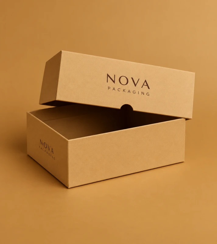 Custom Natural Kraft Covered Rigid Mailing Boxes