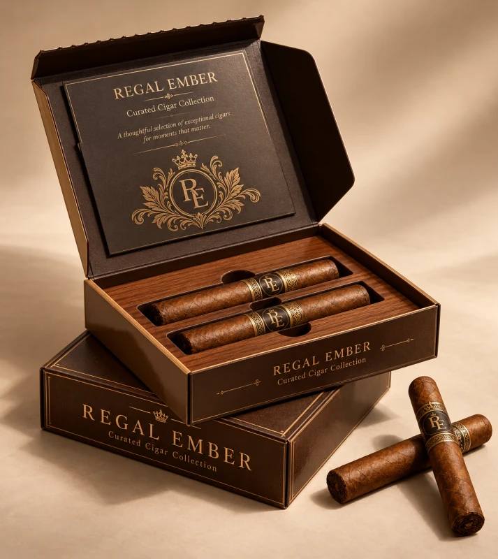 Custom Flip Top Cigar Paper Boxes
