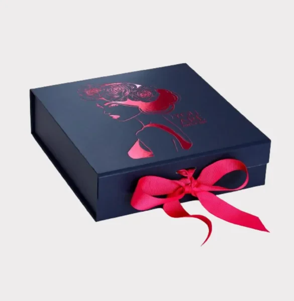 Custom Die Cut Black Rigid Gift Boxes