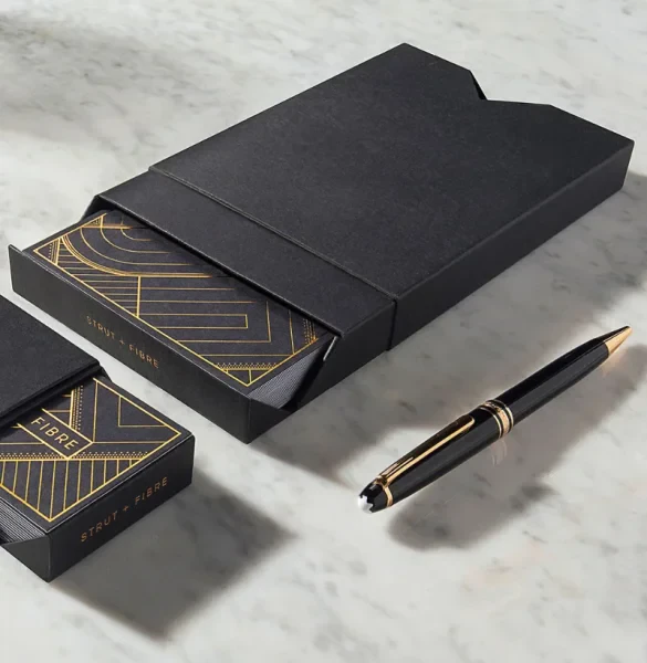 Custom Linen Rigid Business Card Boxes