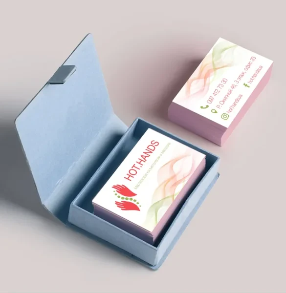 Custom Linen Rigid Business Card Boxes