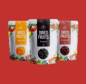 Custom Dried Fruit Mylar Bags