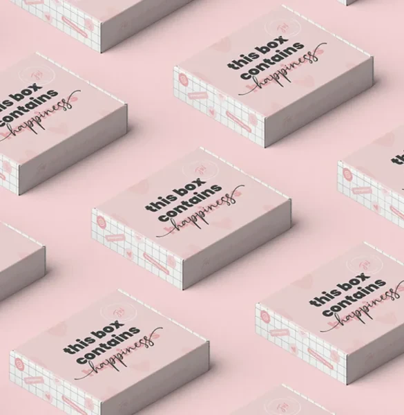 Custom Pink Mailer Packaging Boxes