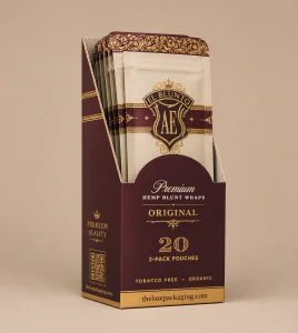 Custom Blunt Wrap Display Packaging Boxes
