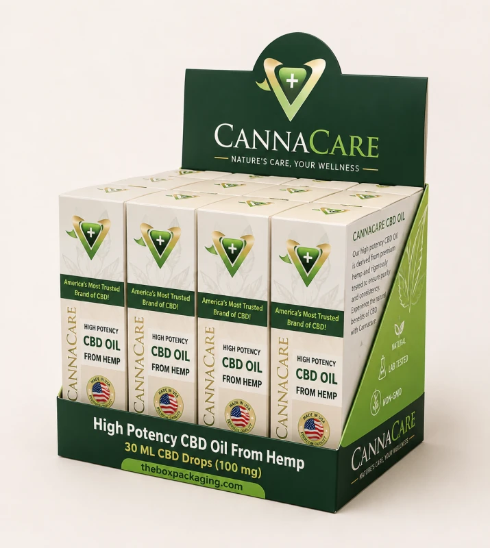 Custom Hemp Tincture Display Packaging Boxes