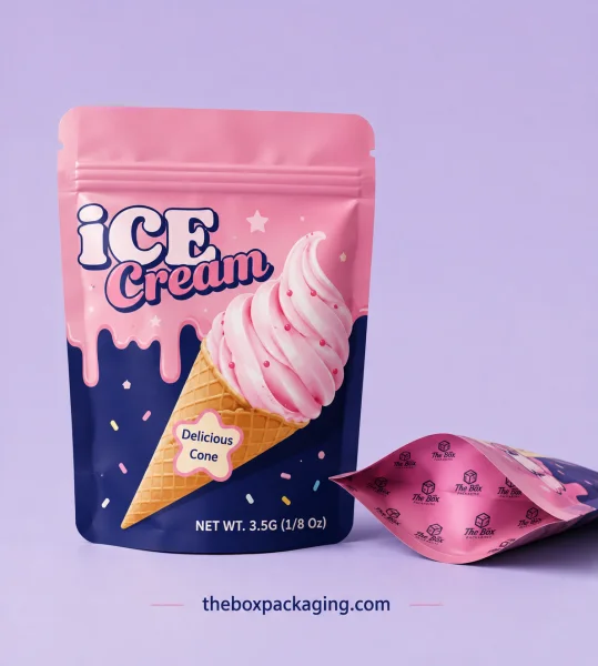 Custom Printed Ice Cream Mylar Bags