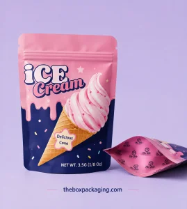 Custom Printed Ice Cream Mylar Bags