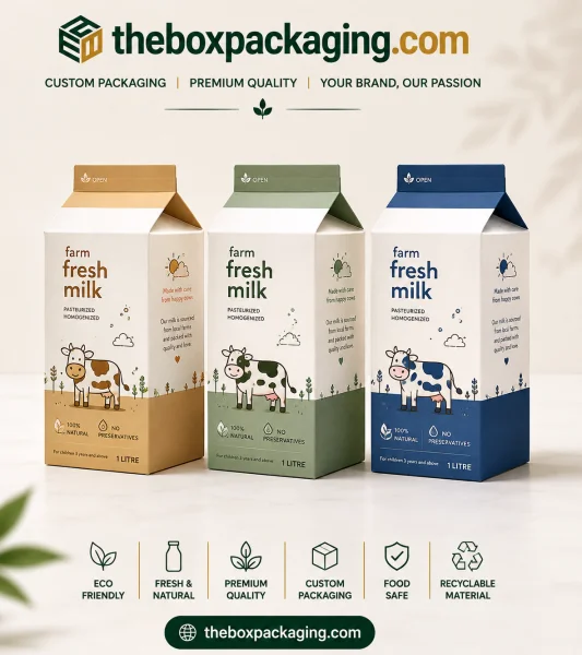 Custom Hemp Milk Packaging Boxes