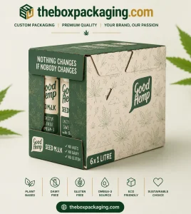 Custom Hemp Milk Packaging Boxes