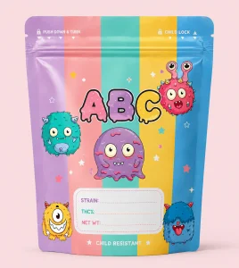 Custom Child Lock Mylar Bags