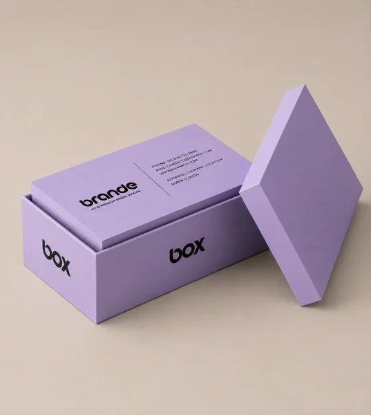Custom Linen Rigid Business Card Boxes