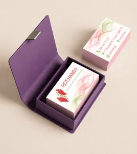 Custom Linen Rigid Business Card Boxes