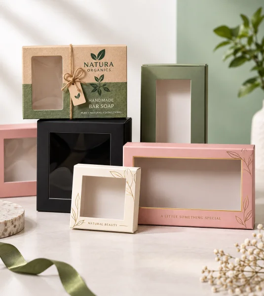 Custom Window Gift Packaging Boxes Wholesale