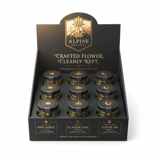 Custom Cannabis Counter Display Packaging Boxes