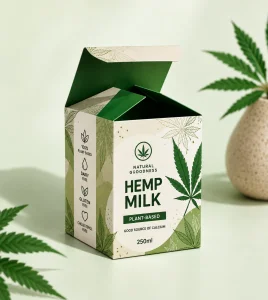 Custom Hemp Milk Packaging Boxes