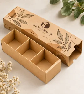 Custom Kraft Drawer Boxes with Dividers