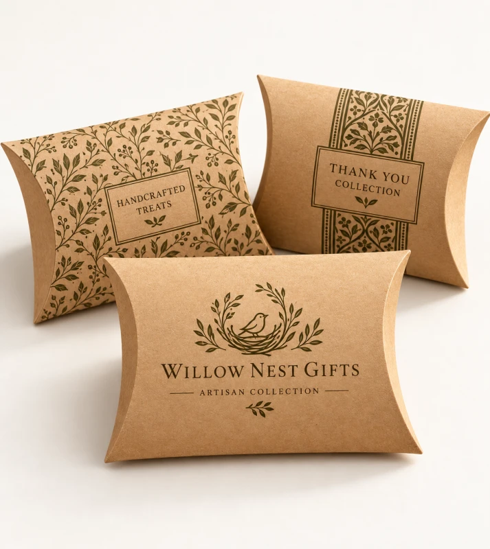 Custom Kraft Pillow Boxes