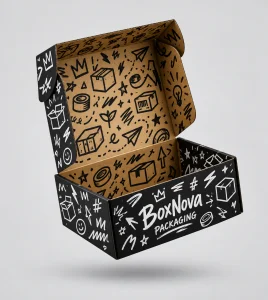 Custom Black Mailer Packaging Boxes