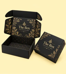 Custom Black Mailer Packaging Boxes