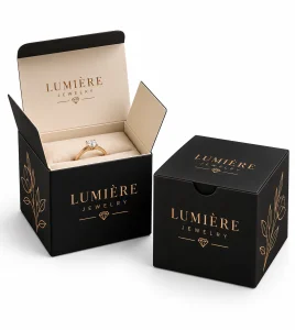 Custom Black Tuck Boxes