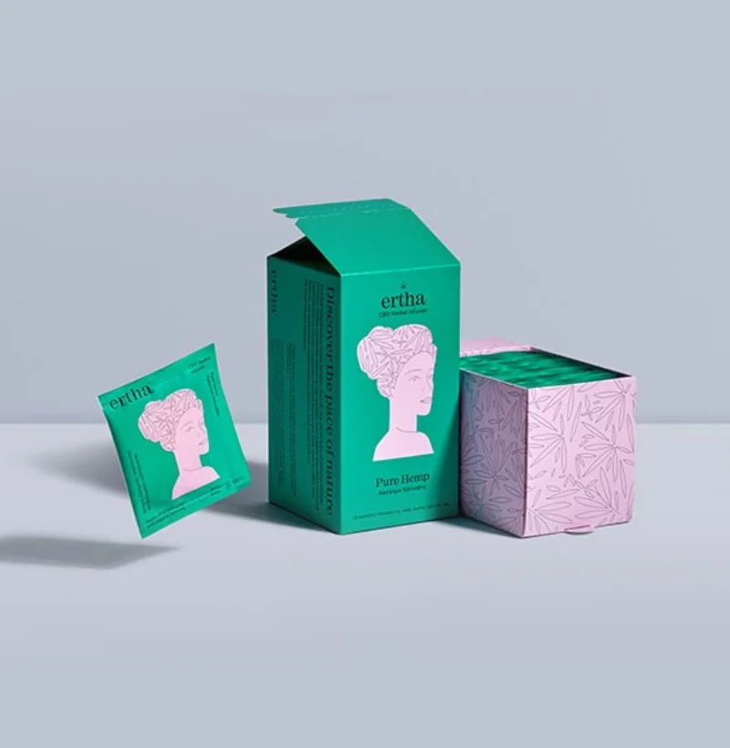Green Custom CBD Packaging Boxes